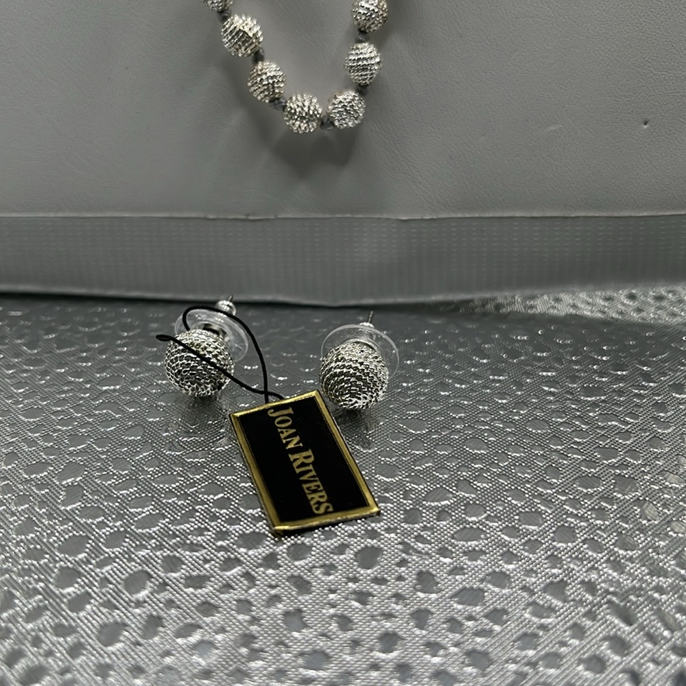 Joan Rivers Classics, collection, silver necklace, and earring set - Picture 3 of 3
